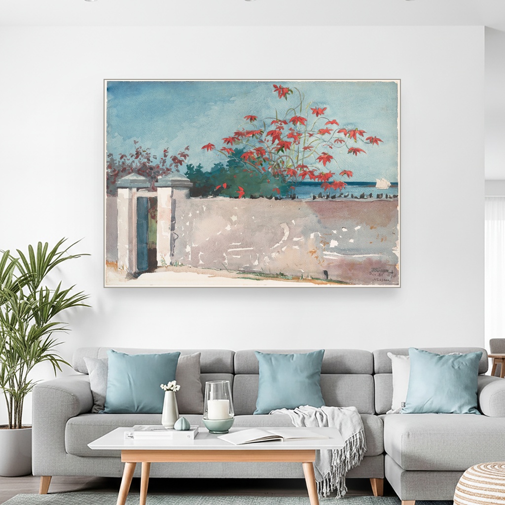 Zid u Nasau, Winslow Homer, A Wall Nassau, slika na platnu 2 Zid u Nasau, Winslow Homer, A Wall Nassau, slika na platnu - Slika 2