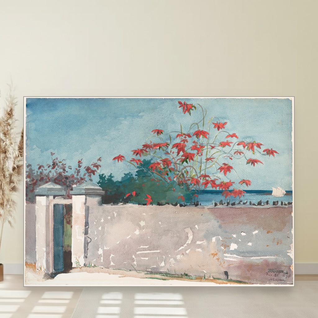 Zid u Nasau, Winslow Homer, A Wall Nassau, slika na platnu 1 Zid u Nasau, Winslow Homer, A Wall Nassau, slika na platnu