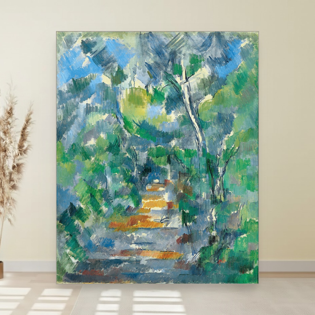 Šumski pejzaž Put od Mas Žoli do Šato Noar slika na platnu Nova Art Studio