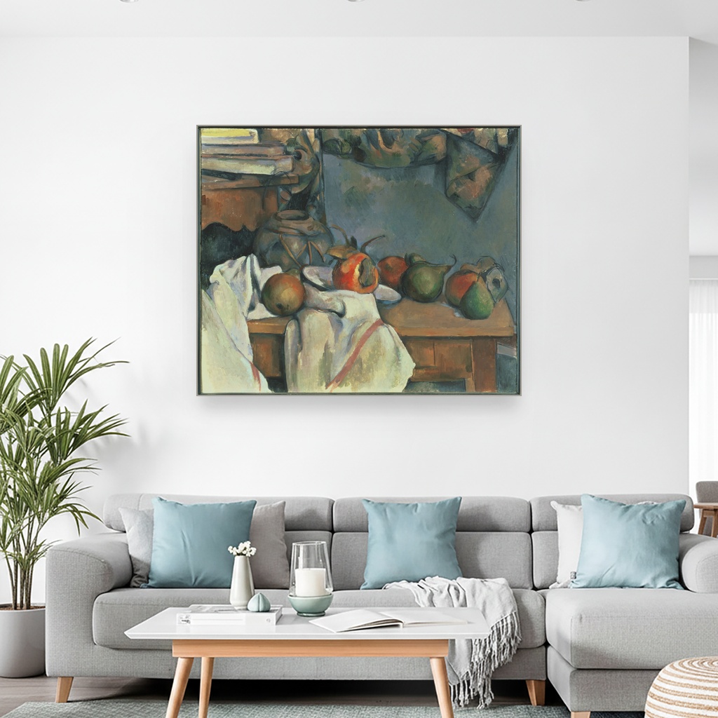 Šolja đumbira sa šipkom i kruškama, Paul Cézanne, Ginger Pot with Pomegranate and Pears, slika na platnu 2 Šolja đumbira sa šipkom i kruškama, Paul Cézanne, Ginger Pot with Pomegranate and Pears, slika na platnu - Slika 2