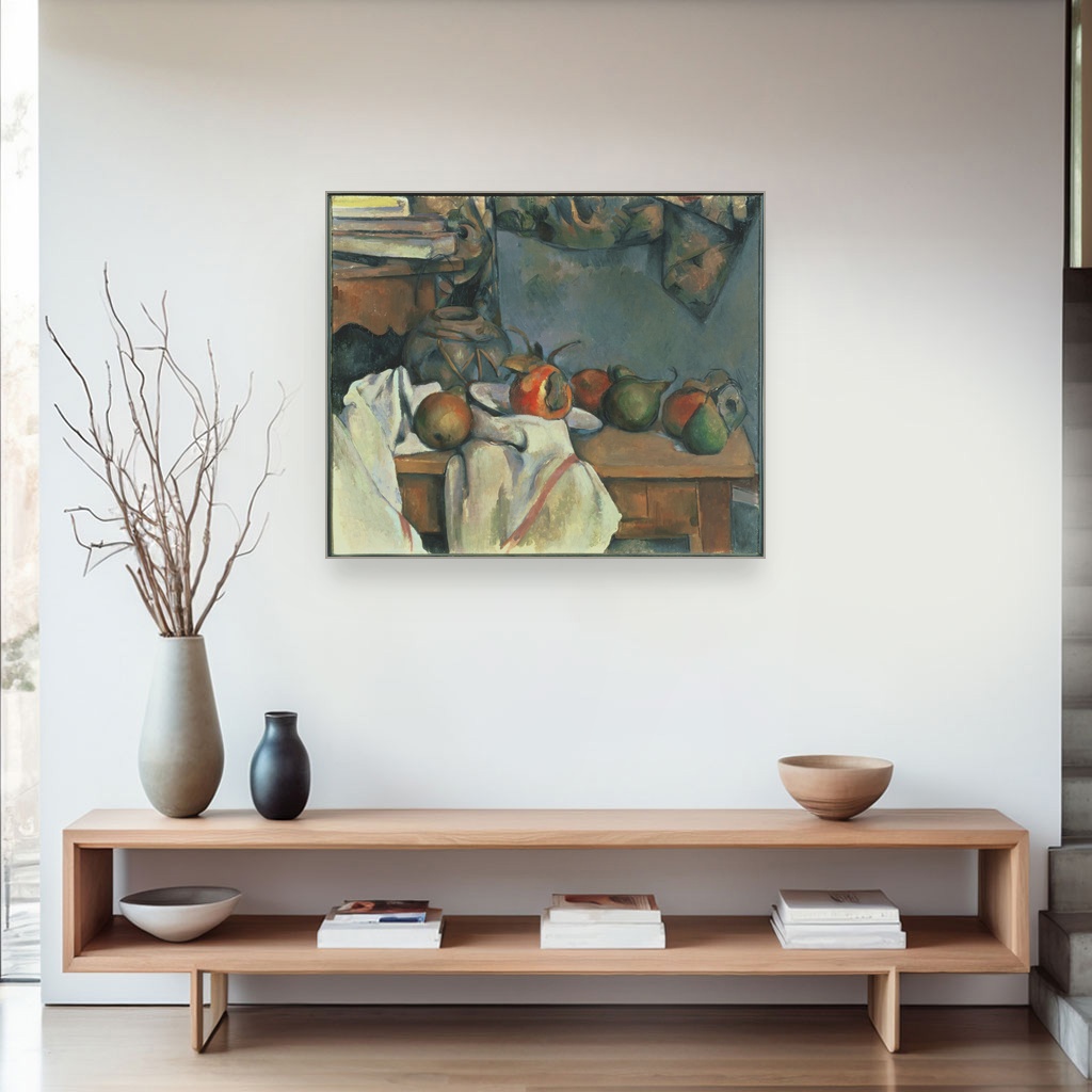 Šolja đumbira sa šipkom i kruškama, Paul Cézanne, Ginger Pot with Pomegranate and Pears, slika na platnu 4 Šolja đumbira sa šipkom i kruškama, Paul Cézanne, Ginger Pot with Pomegranate and Pears, slika na platnu - Slika 4