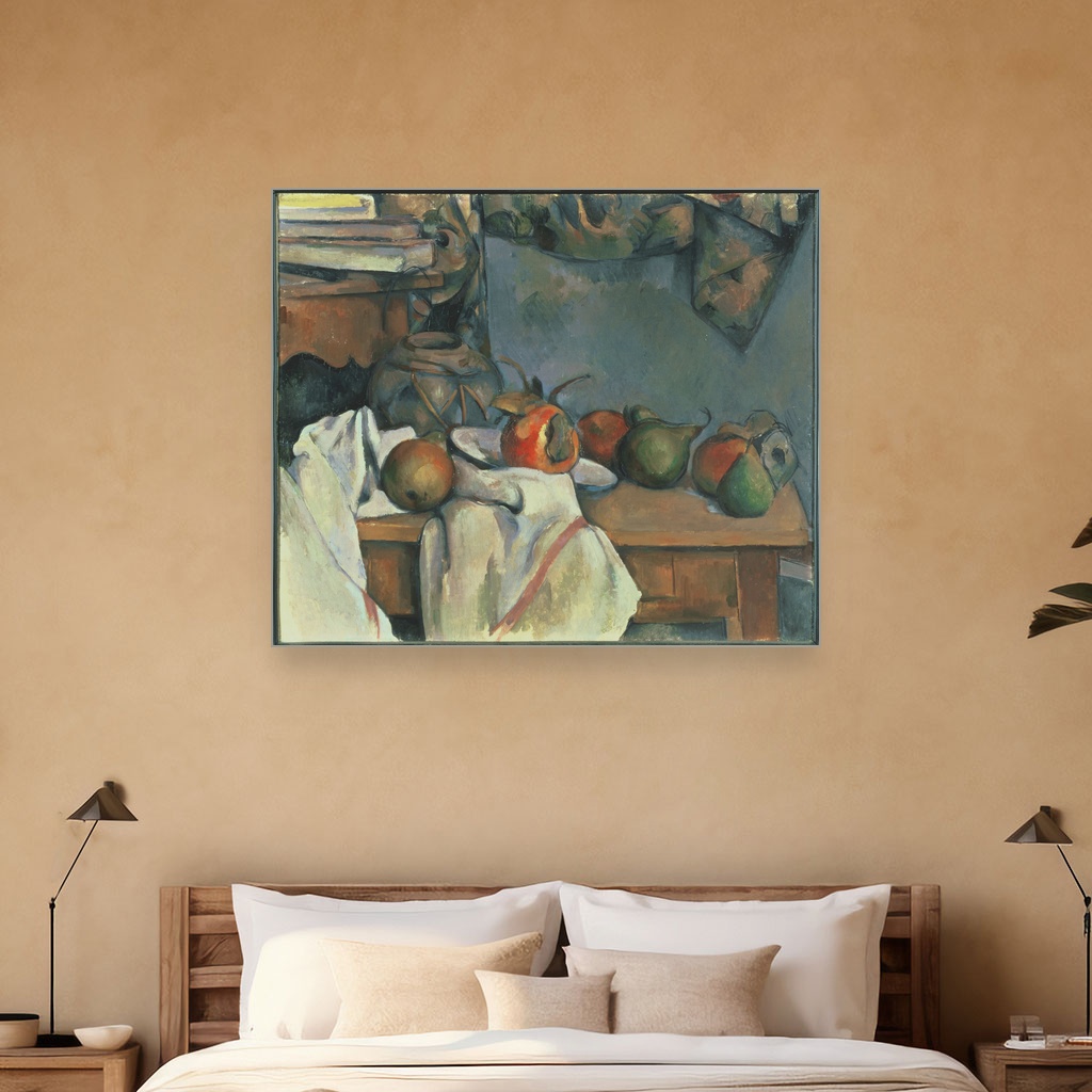 Šolja đumbira sa šipkom i kruškama, Paul Cézanne, Ginger Pot with Pomegranate and Pears, slika na platnu 5 Šolja đumbira sa šipkom i kruškama, Paul Cézanne, Ginger Pot with Pomegranate and Pears, slika na platnu - Slika 5