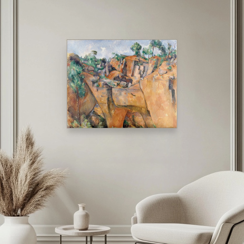 Kamenolom u Bibemusu, Paul Cézanne, The Quarry at Bibémus, slika na platnu 3 Kamenolom u Bibemusu, Paul Cézanne, The Quarry at Bibémus, slika na platnu - Slika 3