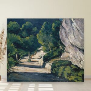 Pejzaž Sa Drvećem U Stenovitim Planinama, Paul Cézanne, Landscape Road with Trees in Rocky Mountains, slika na platnu