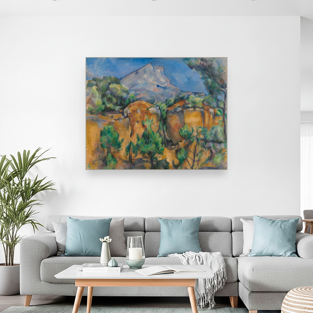 Pogled na Mont Sainte-Victoire sa kamenoloma Bibémus, Paul Cézanne, Mont Sainte-Victoire Seen from the Bibémus Quarry, slika na platnu 2 Pogled na Mont Sainte-Victoire sa kamenoloma Bibémus, Paul Cézanne, Mont Sainte-Victoire Seen from the Bibémus Quarry, slika na platnu - Slika 2