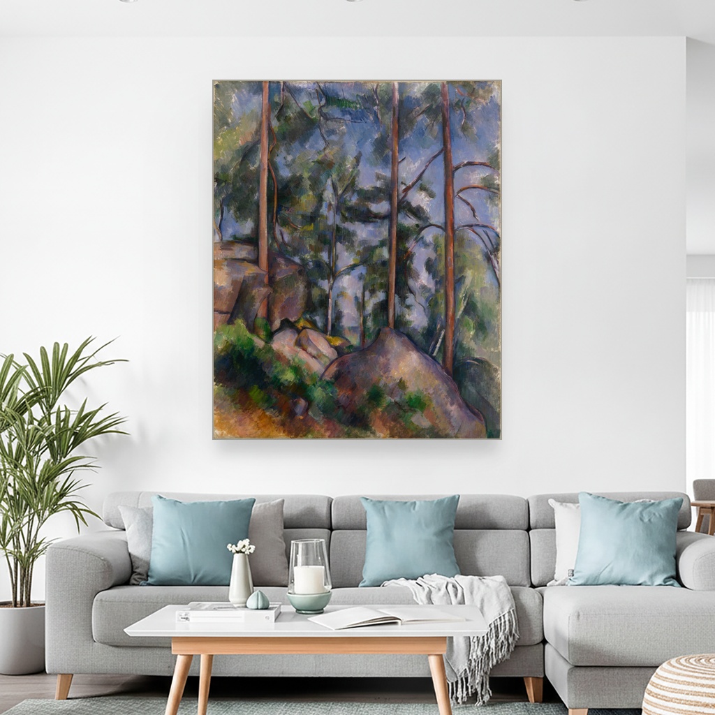 Borovi i stene Fontainebleau, Paul Cézanne, Pines and Rocks Fontainebleau, slika na platnu 2 Borovi i stene Fontainebleau, Paul Cézanne, Pines and Rocks Fontainebleau, slika na platnu - Slika 2