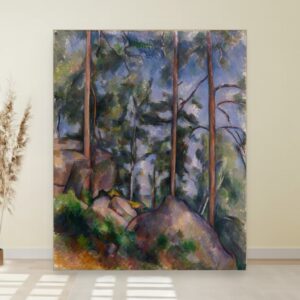 Borovi i stene Fontainebleau, Paul Cézanne, Pines and Rocks Fontainebleau, slika na platnu