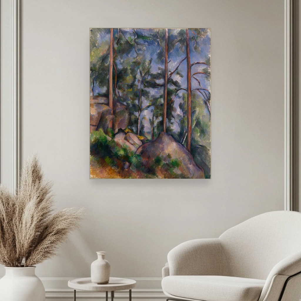 Borovi i stene Fontainebleau, Paul Cézanne, Pines and Rocks Fontainebleau, slika na platnu 3 Borovi i stene Fontainebleau, Paul Cézanne, Pines and Rocks Fontainebleau, slika na platnu - Slika 3