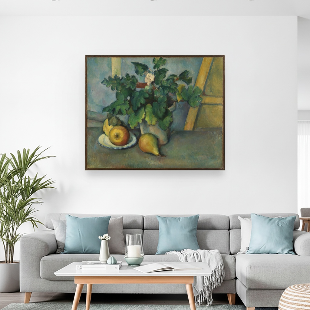 Saksija sa cvećem i voćem, Paul Cézanne, Pot of Flowers and Fruit, slika na platnu 2 Saksija sa cvećem i voćem, Paul Cézanne, Pot of Flowers and Fruit, slika na platnu - Slika 2