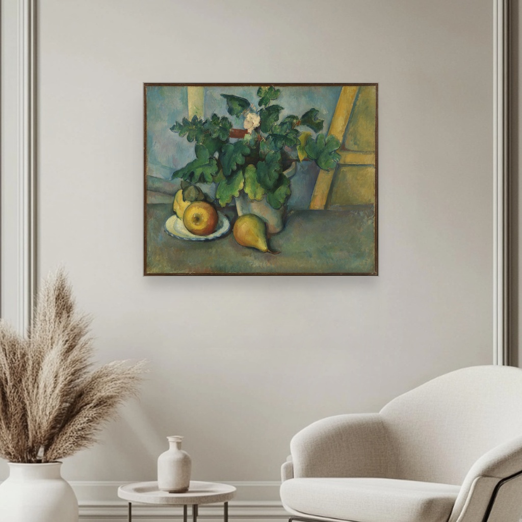 Saksija sa cvećem i voćem, Paul Cézanne, Pot of Flowers and Fruit, slika na platnu 3 Saksija sa cvećem i voćem, Paul Cézanne, Pot of Flowers and Fruit, slika na platnu - Slika 3