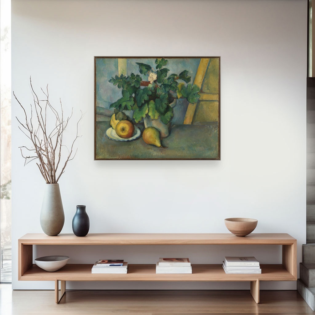 Saksija sa cvećem i voćem, Paul Cézanne, Pot of Flowers and Fruit, slika na platnu 4 Saksija sa cvećem i voćem, Paul Cézanne, Pot of Flowers and Fruit, slika na platnu - Slika 4