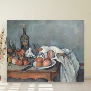 Mrtva priroda sa lukom, Paul Cézanne, Still Life with Onions, slika na platnu