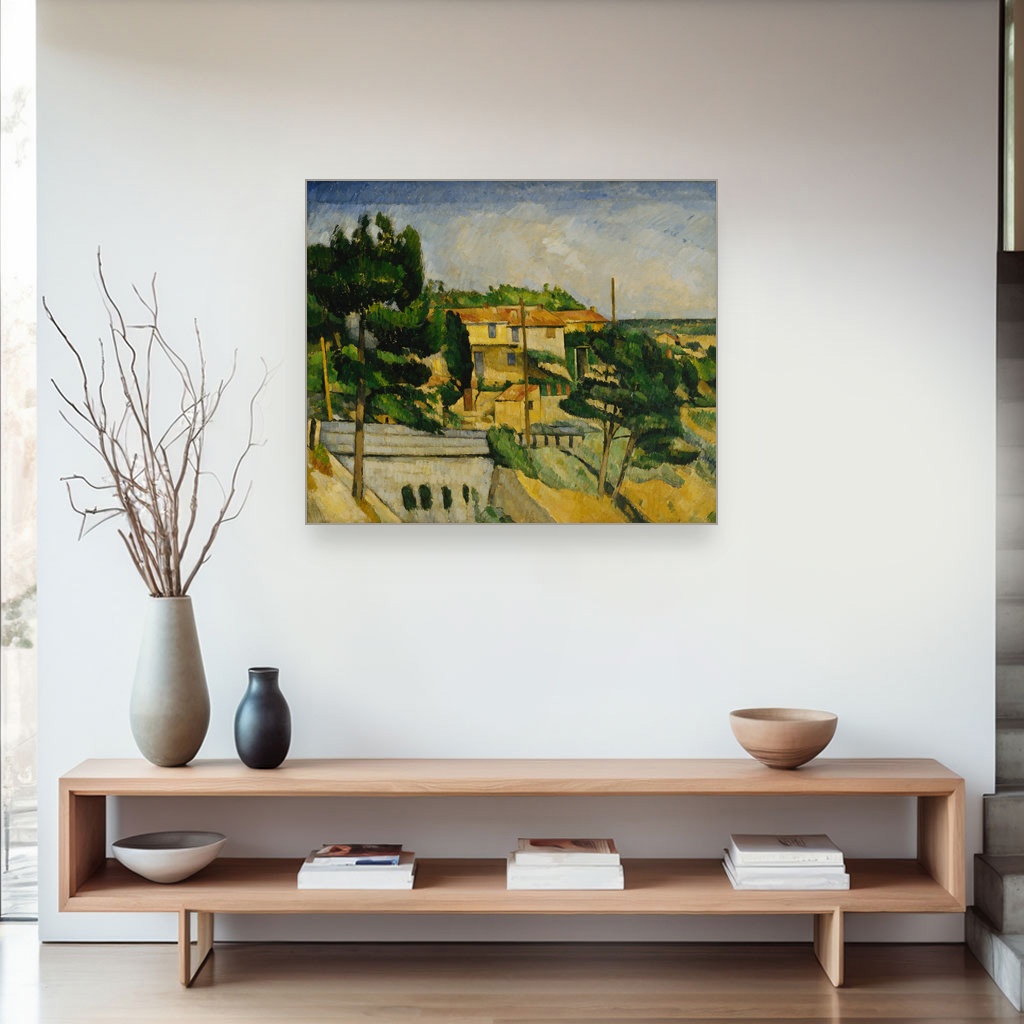 Most na putu u L'Estaqueu, Paul Cézanne, The Road Bridge at L'Estaque, slika na platnu 4 Most na putu u L'Estaqueu, Paul Cézanne, The Road Bridge at L'Estaque, slika na platnu - Slika 4