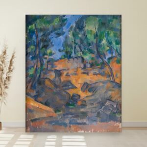 Drveće i stene kod Šato Nua, Paul Cézanne, Trees and Rocks Near the Château Noir, slika na platnu