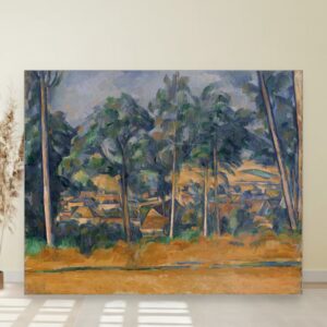 Selo kroz drveće, Paul Cézanne, Village through the Trees, slika na platnu