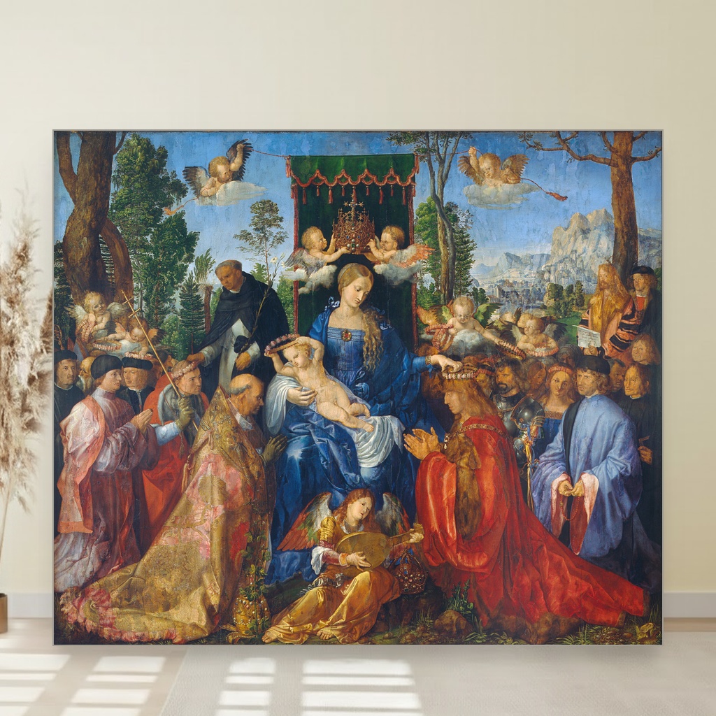 6 toplih slika za zid koje će osvežiti vaš dom 6 Svečanost venaca od ruža slika na platnu Nova Art Studio