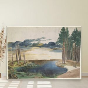Pejzaž sa šumskim jezerom, Albrecht Dürer, Landscape with a Woodland Pool, slika na platnu