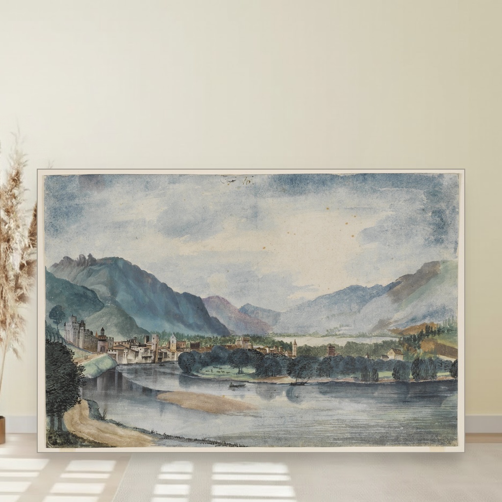 Pogled sa severa na Trento, Albrecht Dürer, View from the North Trento, slika na platnu 1 Pogled sa severa na Trento, Albrecht Dürer, View from the North Trento, slika na platnu