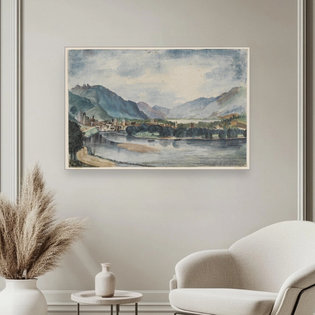 Pogled sa severa na Trento, Albrecht Dürer, View from the North Trento, slika na platnu 3 Pogled sa severa na Trento, Albrecht Dürer, View from the North Trento, slika na platnu - Slika 3