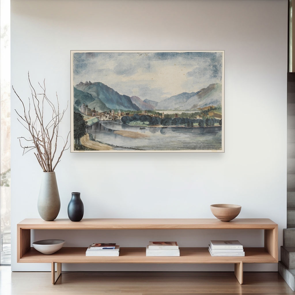 Pogled sa severa na Trento, Albrecht Dürer, View from the North Trento, slika na platnu 4 Pogled sa severa na Trento, Albrecht Dürer, View from the North Trento, slika na platnu - Slika 4