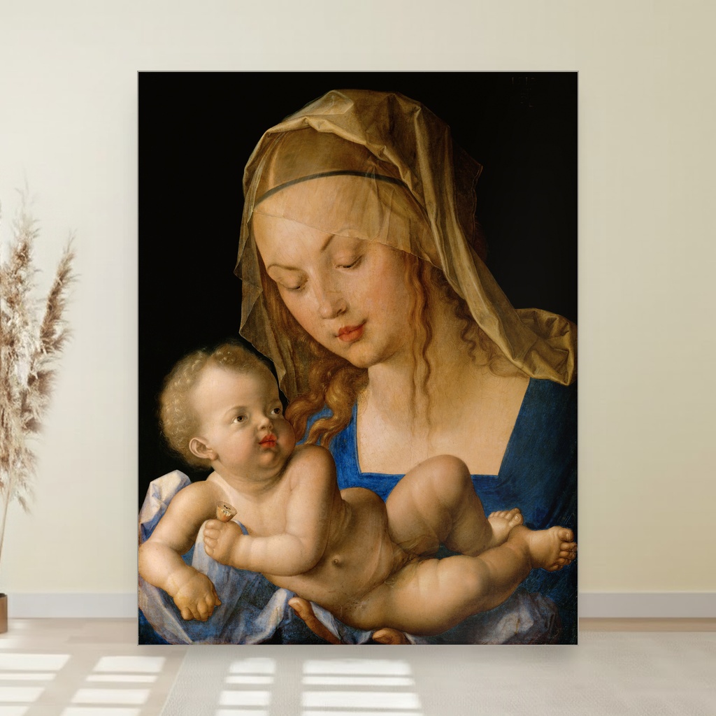 Devica i dete sa kruškom, Albrecht Dürer, Virgin and child with a pear, slika na platnu 1 Devica i dete sa kruškom, Albrecht Dürer, Virgin and child with a pear, slika na platnu