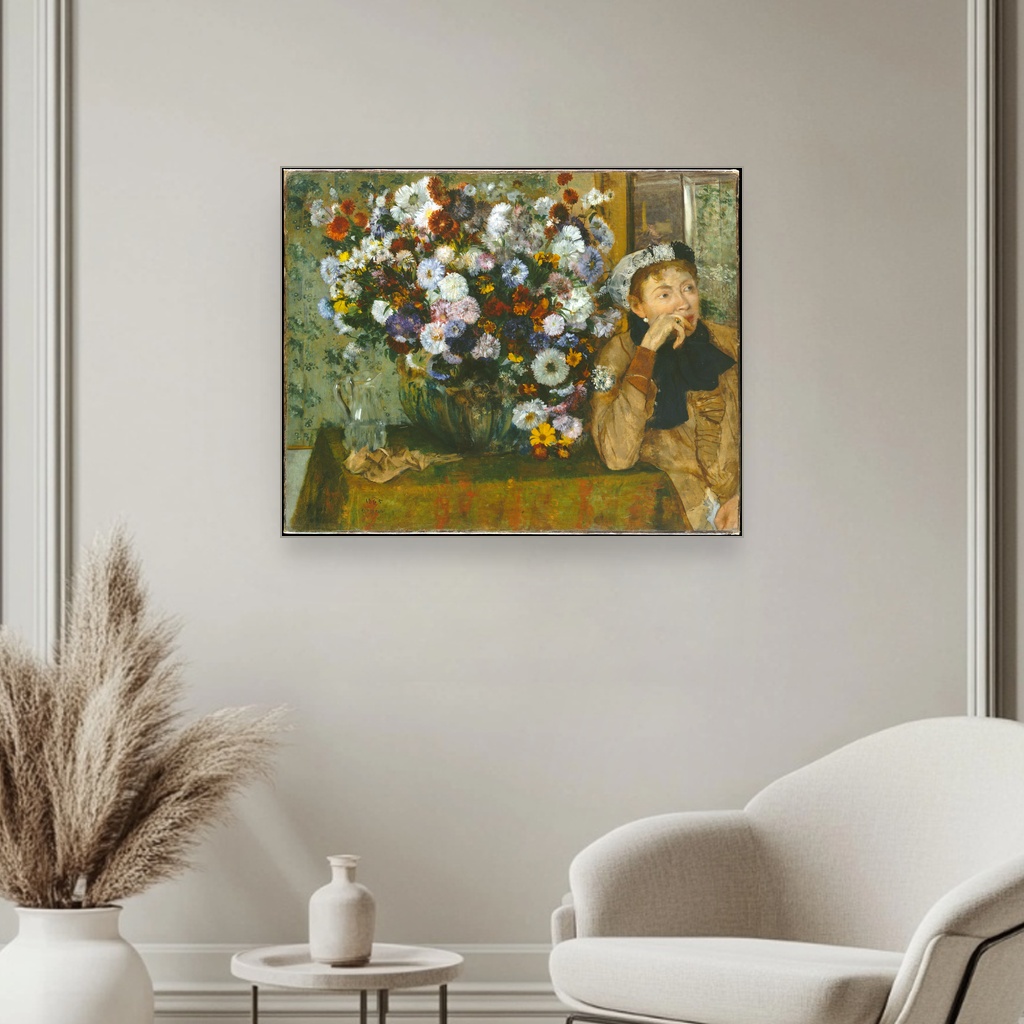 Žena pored vaze sa cvećem, Edgar Degas, A Woman Seated beside a Vase of Flowers, slika na platnu 3 Žena pored vaze sa cvećem, Edgar Degas, A Woman Seated beside a Vase of Flowers, slika na platnu - Slika 3