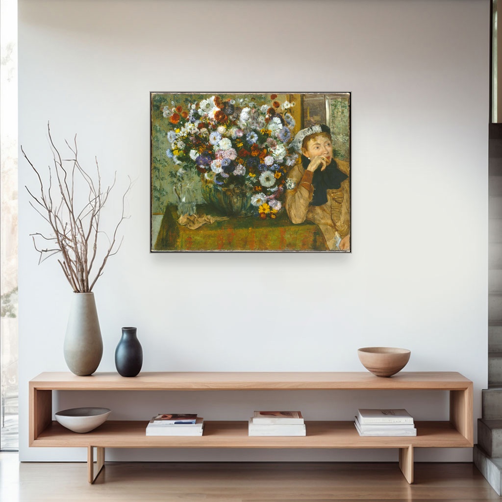 Žena pored vaze sa cvećem, Edgar Degas, A Woman Seated beside a Vase of Flowers, slika na platnu 4 Žena pored vaze sa cvećem, Edgar Degas, A Woman Seated beside a Vase of Flowers, slika na platnu - Slika 4