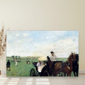 Trke na selu, Edgar Degas, At the Races in the Countryside, slika na platnu