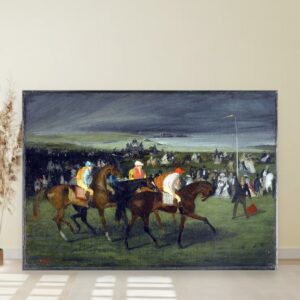 Na trkama start, Edgar Degas, At the Races The Start, slika na platnu