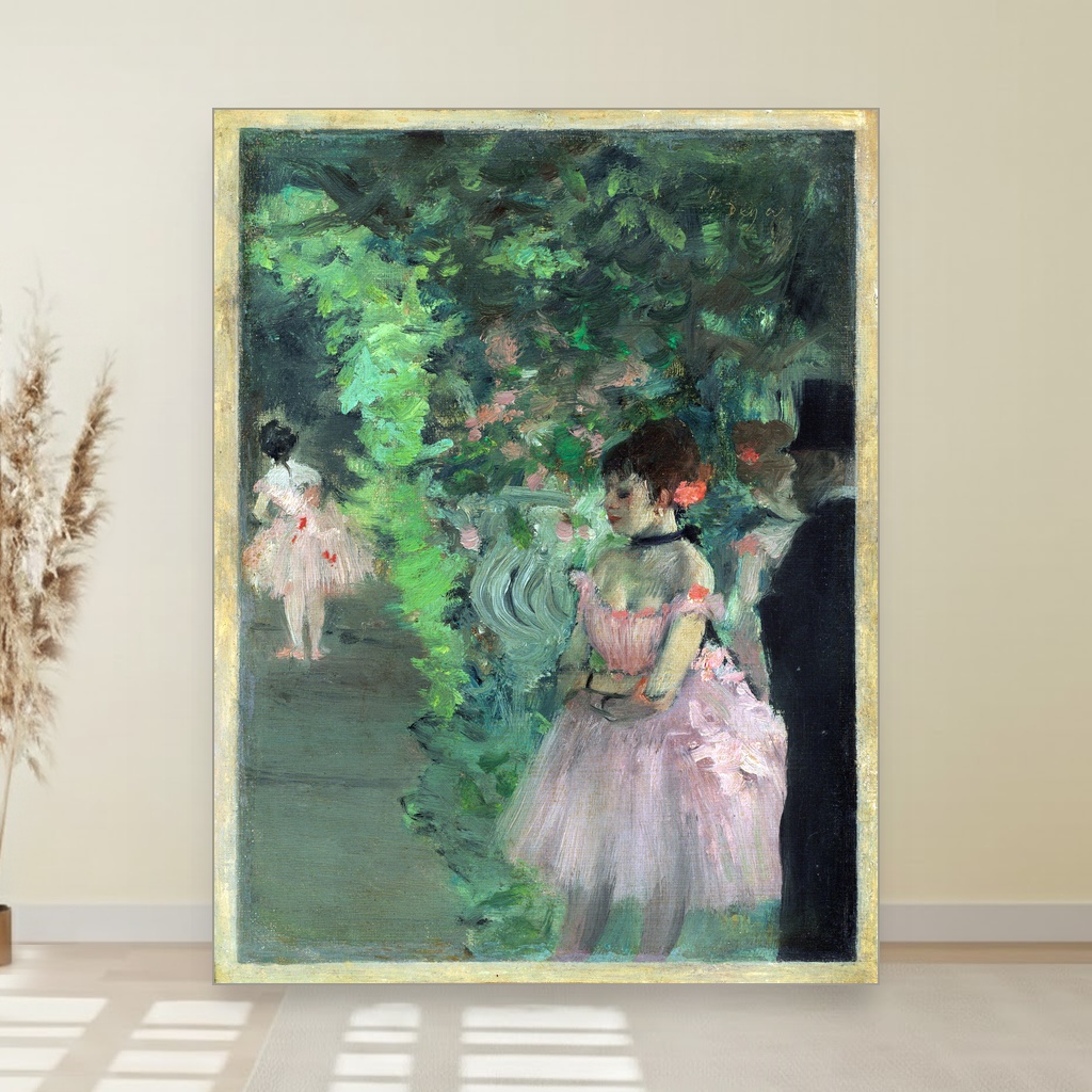 Plesačice iza scene, Edgar Degas, Dancers Backstage, slika na platnu 1 Plesačice iza scene, Edgar Degas, Dancers Backstage, slika na platnu