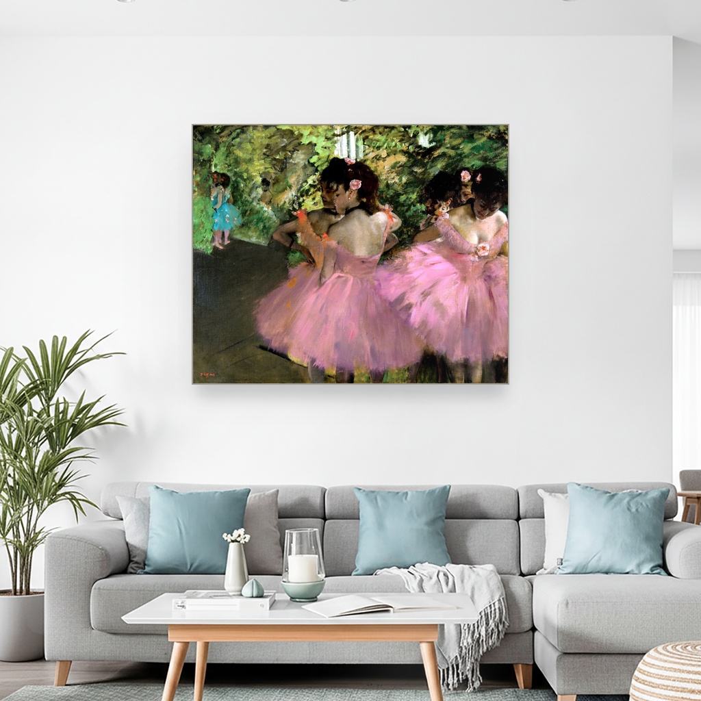 Plesačice u roze, Edgar Degas, Dancers in Pink, slika na platnu 2 Plesačice u roze, Edgar Degas, Dancers in Pink, slika na platnu - Slika 2