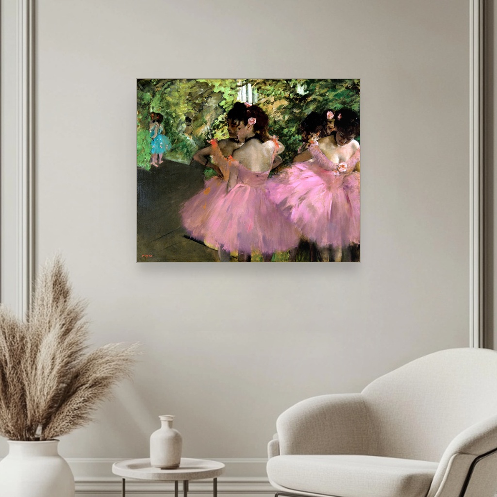 Plesačice u roze, Edgar Degas, Dancers in Pink, slika na platnu 3 Plesačice u roze, Edgar Degas, Dancers in Pink, slika na platnu - Slika 3