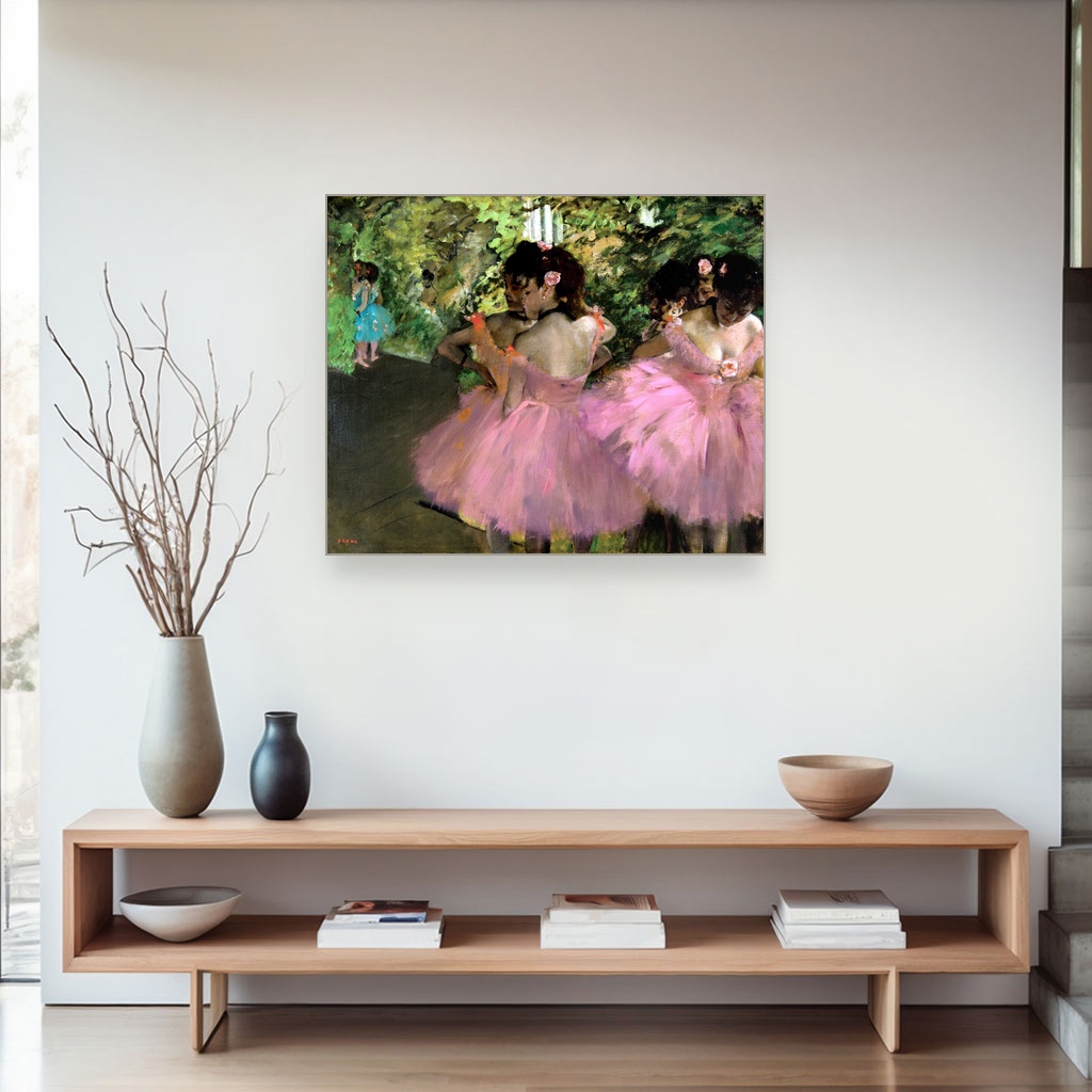 Plesačice u roze, Edgar Degas, Dancers in Pink, slika na platnu 4 Plesačice u roze, Edgar Degas, Dancers in Pink, slika na platnu - Slika 4