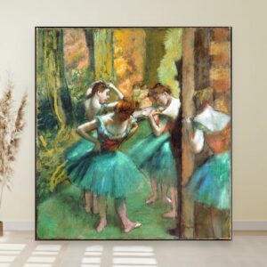 Plesačice u roze i zelenom, Edgar Degas, Dancers Pink and Green, slika na platnu