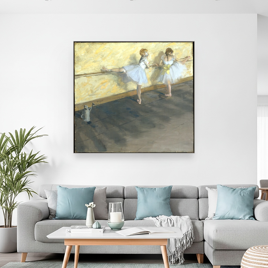 Baletanke na razbojčiću, Edgar Degas, Dancers Practicing at the Barre, slika na platnu 2 Baletanke na razbojčiću, Edgar Degas, Dancers Practicing at the Barre, slika na platnu - Slika 2