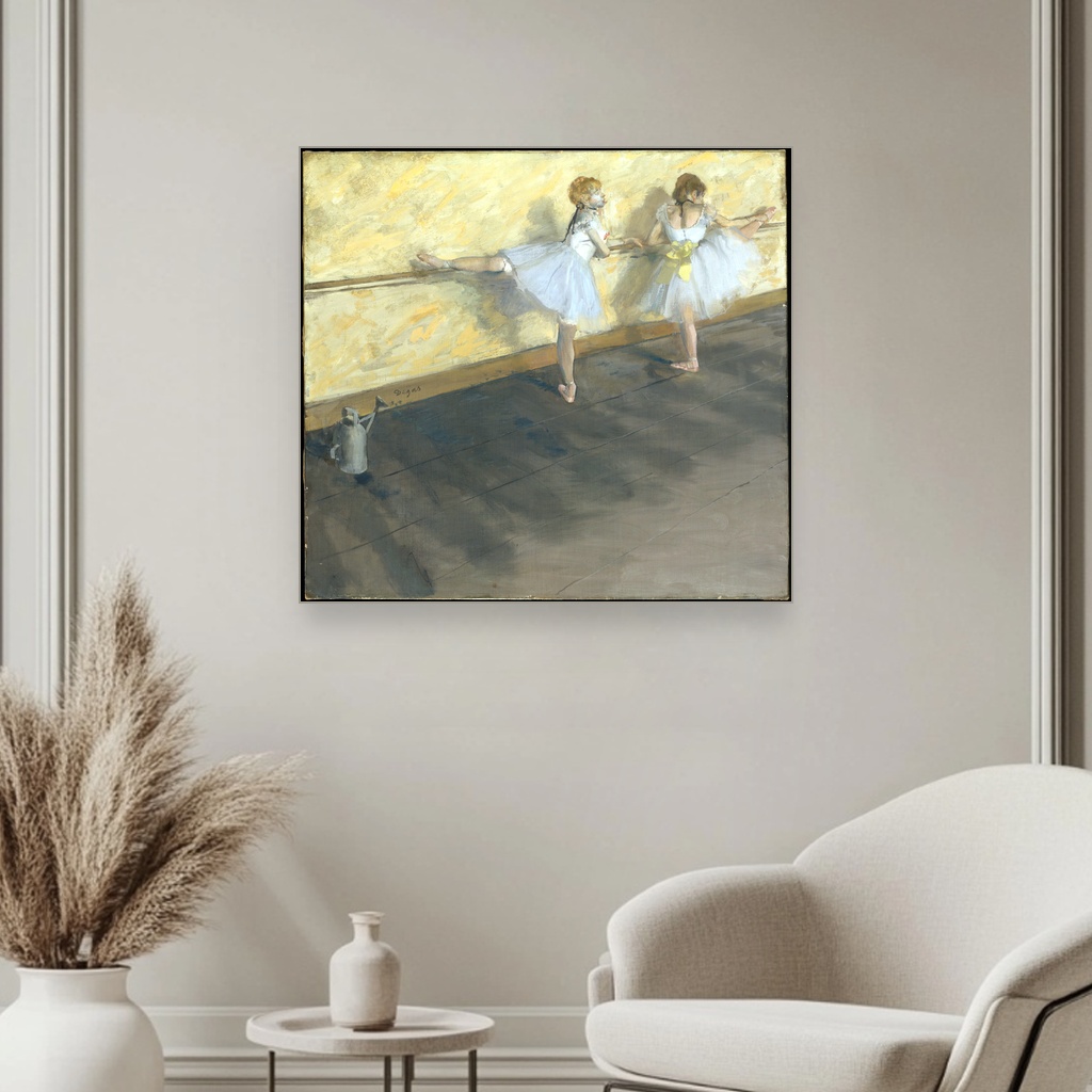 Baletanke na razbojčiću, Edgar Degas, Dancers Practicing at the Barre, slika na platnu 3 Baletanke na razbojčiću, Edgar Degas, Dancers Practicing at the Barre, slika na platnu - Slika 3