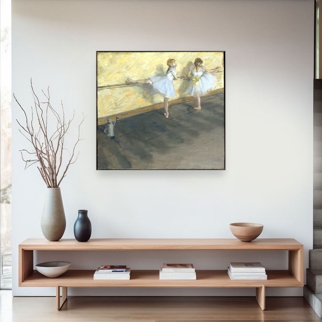 Baletanke na razbojčiću, Edgar Degas, Dancers Practicing at the Barre, slika na platnu 4 Baletanke na razbojčiću, Edgar Degas, Dancers Practicing at the Barre, slika na platnu - Slika 4