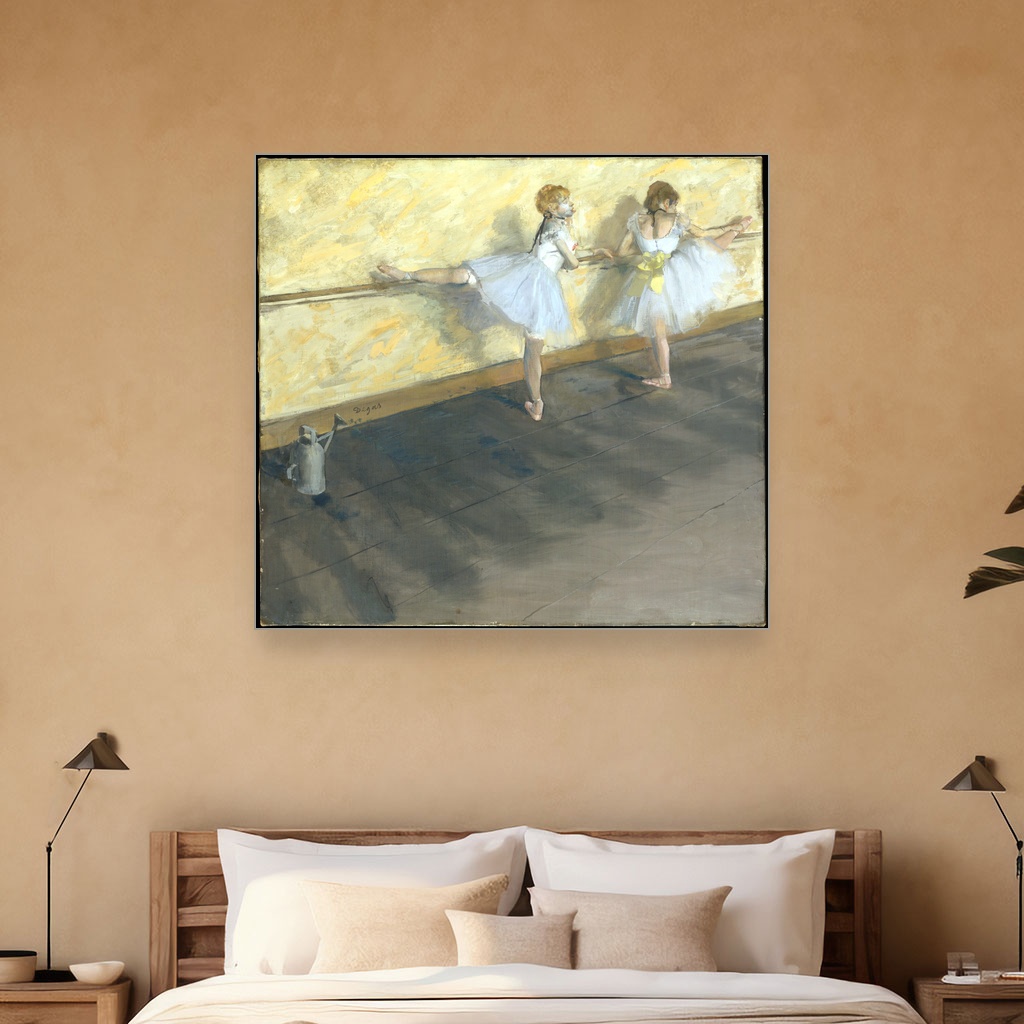 Baletanke na razbojčiću, Edgar Degas, Dancers Practicing at the Barre, slika na platnu 5 Baletanke na razbojčiću, Edgar Degas, Dancers Practicing at the Barre, slika na platnu - Slika 5