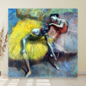 Dve žute i roze plesačice, Edgar Degas, Deux danseuses jaunes et roses, slika na platnu