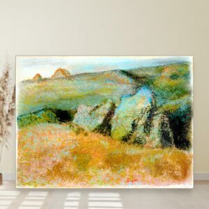Pejzaž sa stijenama, Edgar Degas, Landscape with Rocks, slika na platnu
