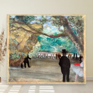 Zavesa, Edgar Degas, The Curtain, slika na platnu