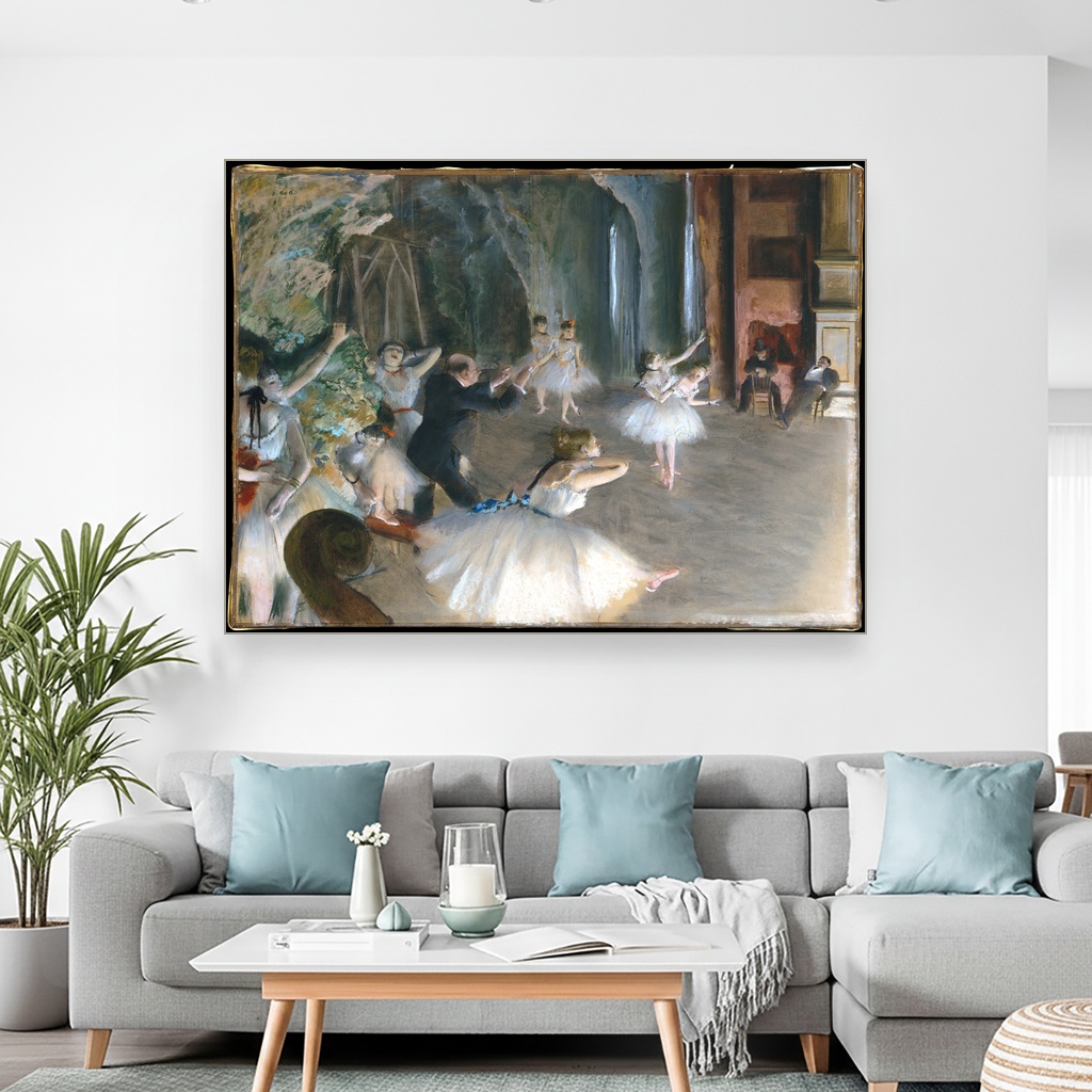 Proba na sceni, Edgar Degas, The Rehearsal Onstage, slika na platnu 2 Proba na sceni, Edgar Degas, The Rehearsal Onstage, slika na platnu - Slika 2