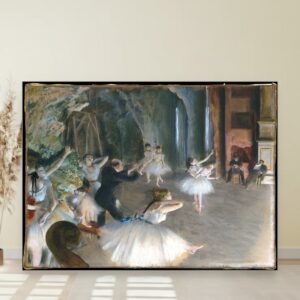 Proba na sceni, Edgar Degas, The Rehearsal Onstage, slika na platnu