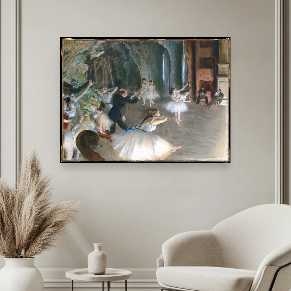 Proba na sceni, Edgar Degas, The Rehearsal Onstage, slika na platnu 3 Proba na sceni, Edgar Degas, The Rehearsal Onstage, slika na platnu - Slika 3