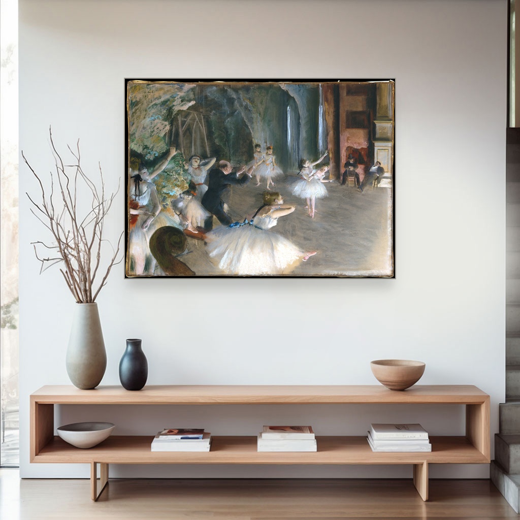 Proba na sceni, Edgar Degas, The Rehearsal Onstage, slika na platnu 4 Proba na sceni, Edgar Degas, The Rehearsal Onstage, slika na platnu - Slika 4