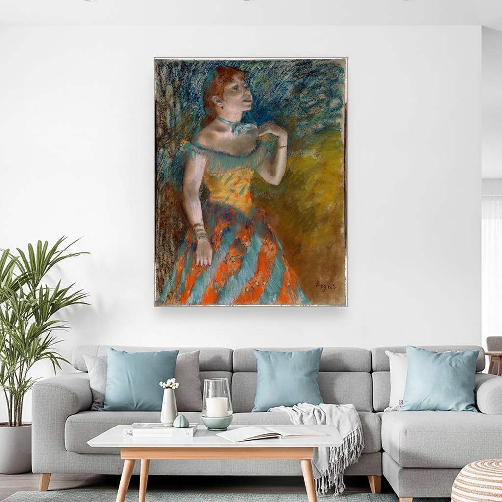 Pevačica u zelenom, Edgar Degas, The Singer in Green, slika na platnu 2 Pevačica u zelenom, Edgar Degas, The Singer in Green, slika na platnu - Slika 2