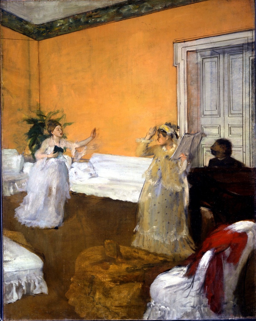 Proba pesme, Edgar Degas, The Song Rehearsal, slika na platnu 8 Proba pesme, Edgar Degas, The Song Rehearsal, slika na platnu - Slika 8