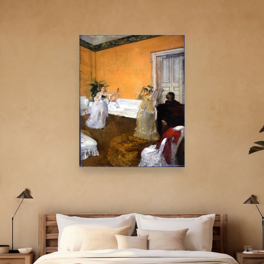 Proba pesme, Edgar Degas, The Song Rehearsal, slika na platnu 5 Proba pesme, Edgar Degas, The Song Rehearsal, slika na platnu - Slika 5