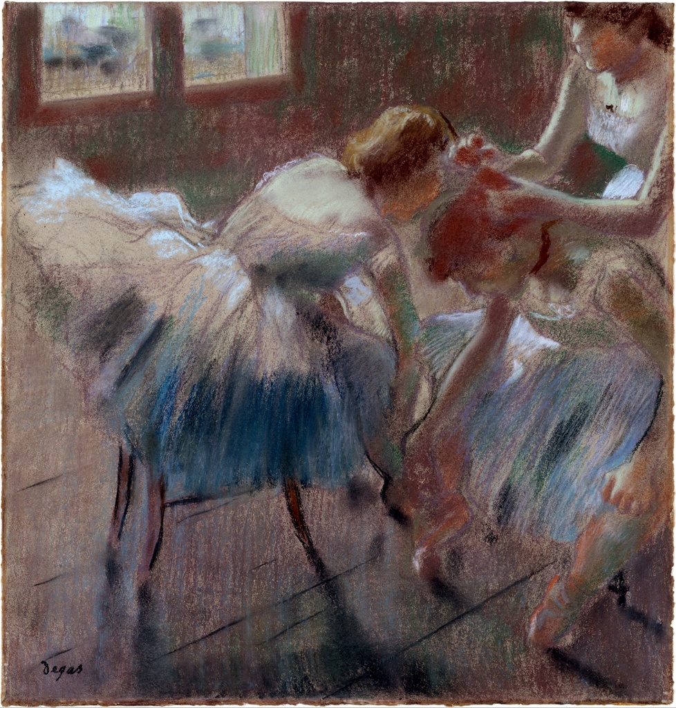 Tri plesačice koje se pripremaju za čas, Edgar Degas, Three Dancers Preparing for Class, slika na platnu 8 Tri plesačice koje se pripremaju za čas, Edgar Degas, Three Dancers Preparing for Class, slika na platnu - Slika 8