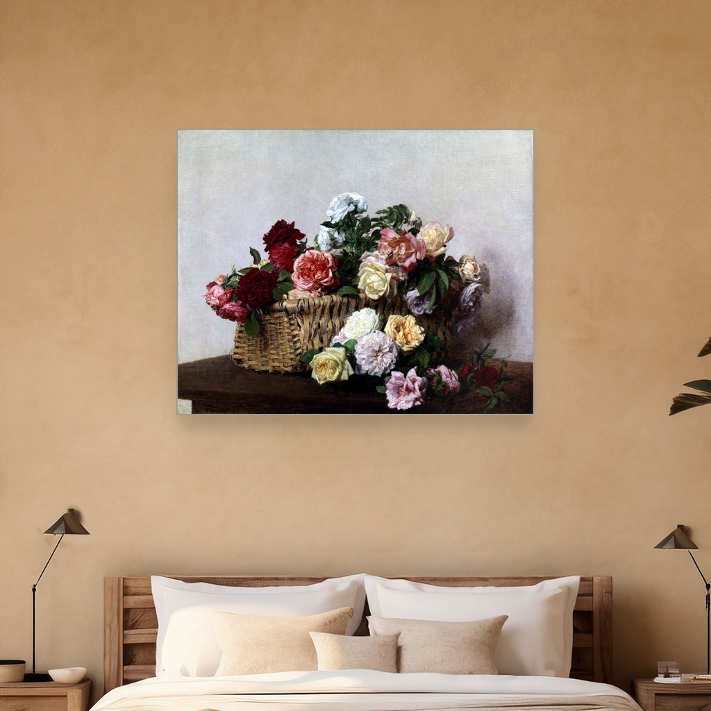 Korpa ruža, Henri Fantin-Latour, A Basket of Roses, slika na platnu 5 Korpa ruža, Henri Fantin-Latour, A Basket of Roses, slika na platnu - Slika 5